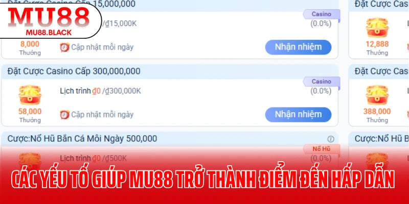 Các yếu tố giúp MU88 trở thành điểm đến hấp dẫn