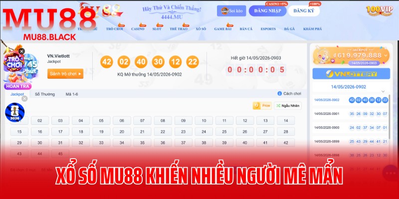 Sảnh cược xổ số MU88 khiến nhiều người mê mẩn
